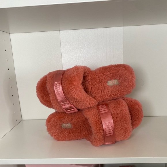 Peach UGG platform slipper slides Size 9W - Picture 5 of 6